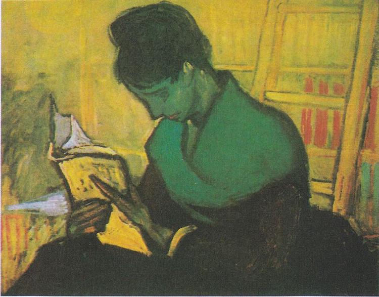 Vincent Van Gogh Woman reading a novel oil painting image